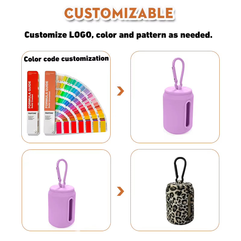 Wholesale Custom Pet Silicone Poop Dispenser, Dog Poop Picker, Animal Outing Garbage Bag Dispenser Pet Poop Storage Box