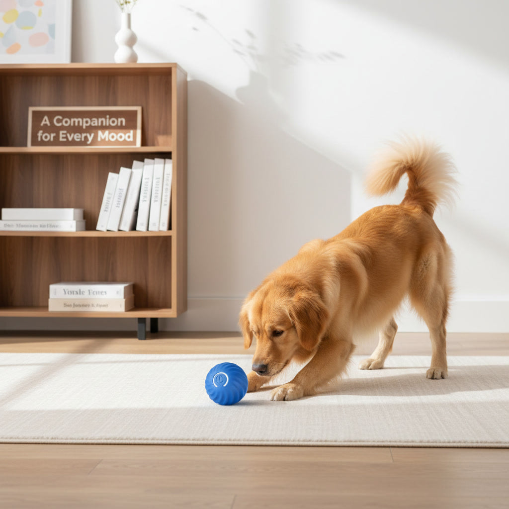Bounce Buddy 2.0 -Automatic Rolling Ball Toy – Rechargeable, Bite-Resistant