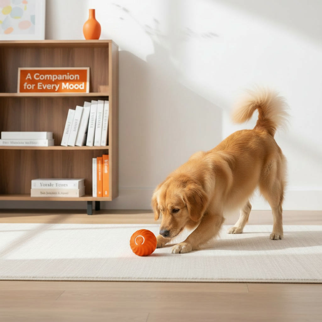 Bounce Buddy 2.0 -Automatic Rolling Ball Toy – Rechargeable, Bite-Resistant